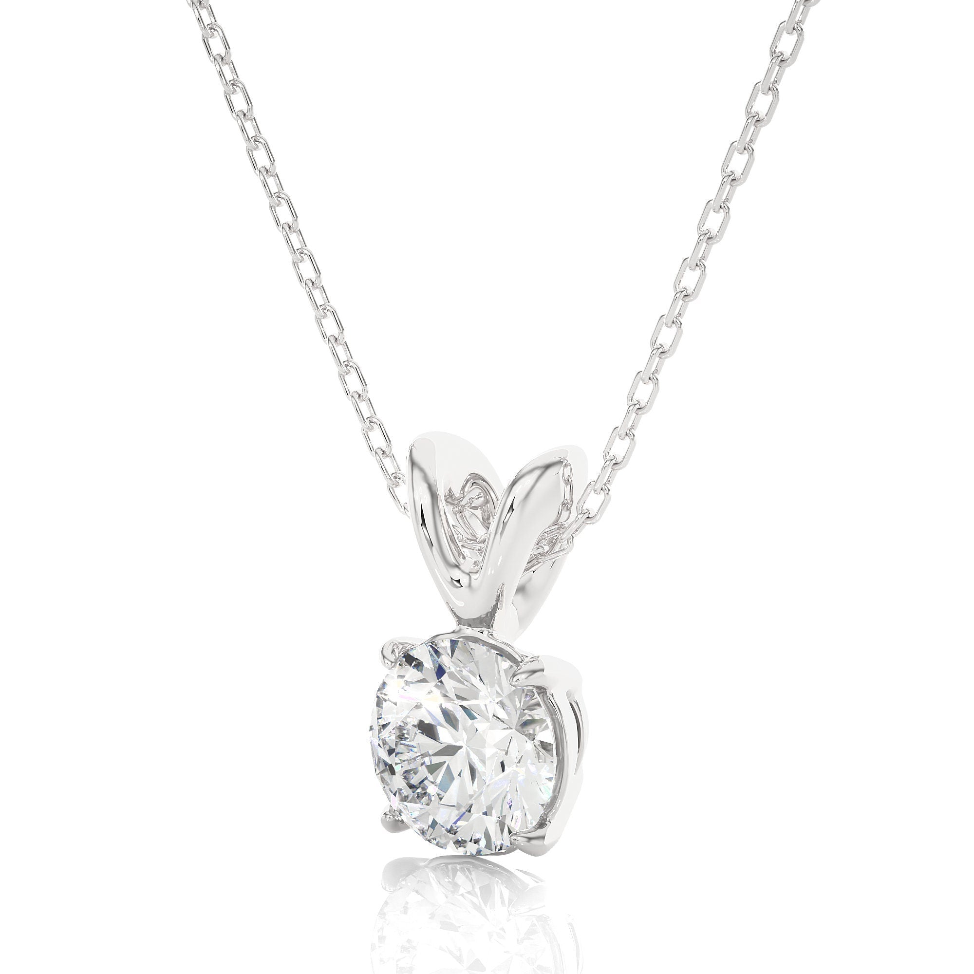 Elegant Lab-Grown Diamond Pendant for Women IGI Certified 0.25 to 2.00 CT Round Diamond in 14K Gold Perfect for Anniversaries & Special Occasions